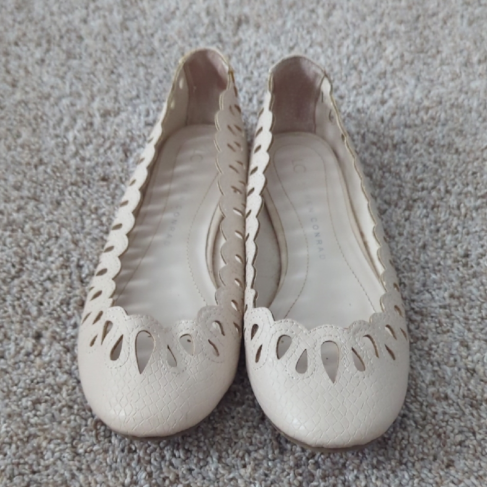 Lauren Conrad Elegant Cream Ballet Flats, 6.5